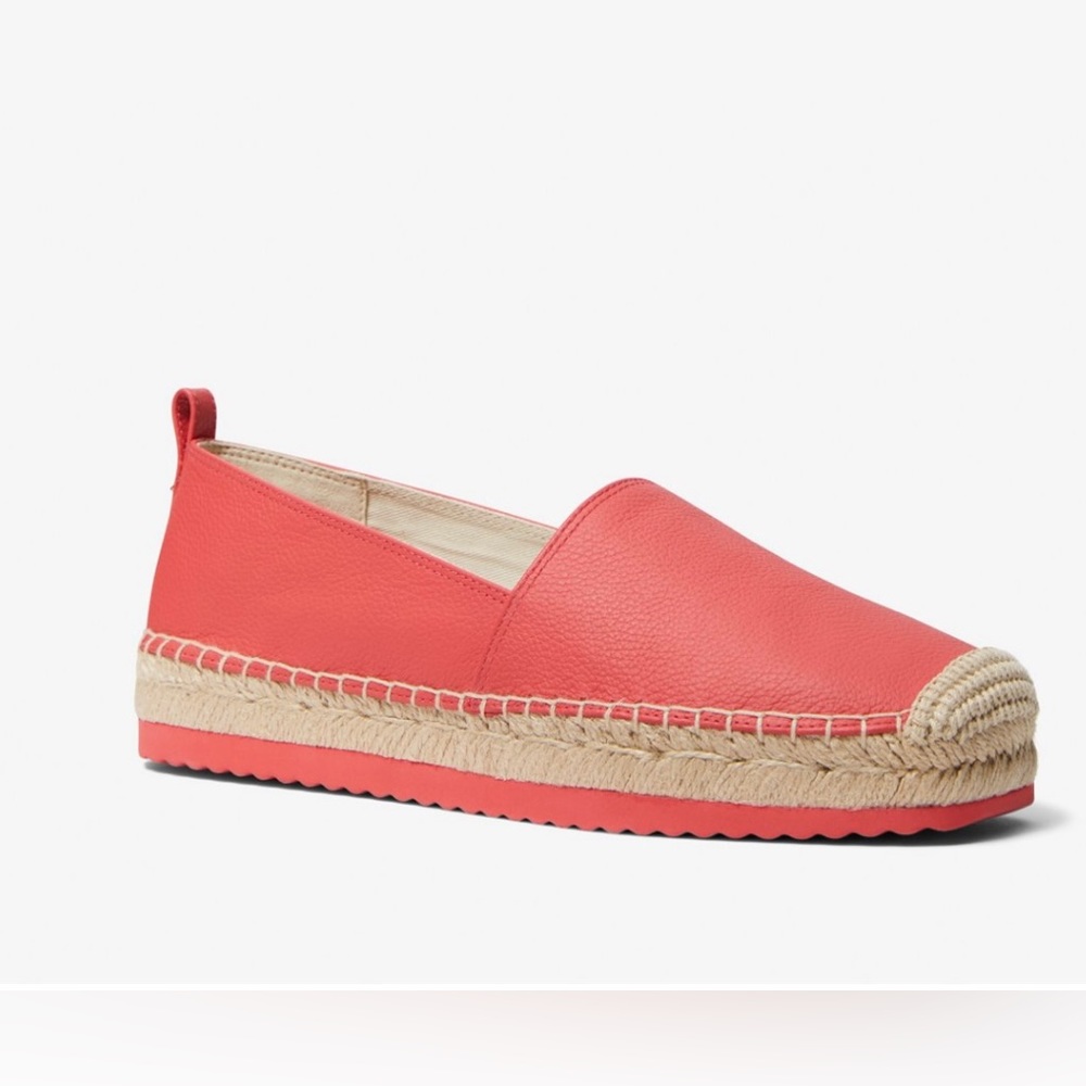 Michael Kors Lenny tumbled leather espadrille